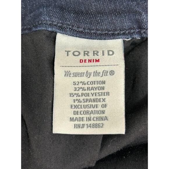 Torrid Jeans Womens Size 20R High Rise Tuxedo Stripe Super Stretch Jegging - Picture 9 of 16